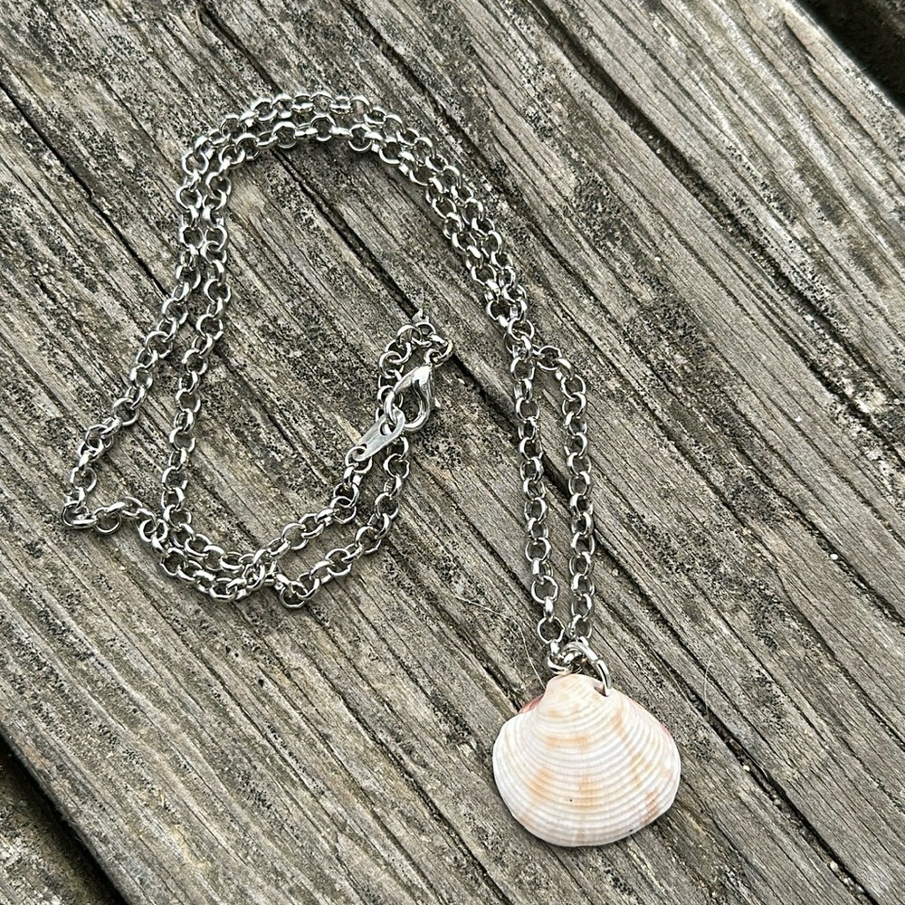 Natural clam shell necklace